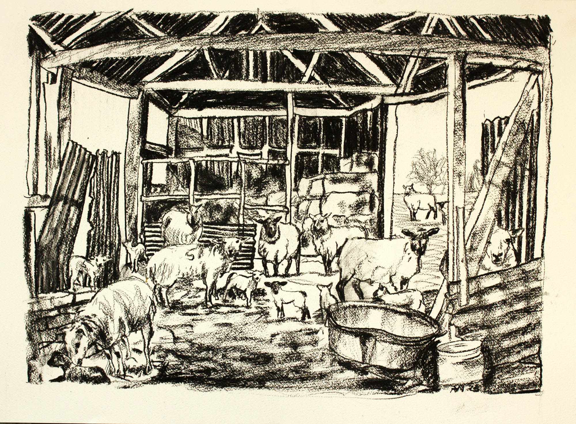 @nd_Lambing_Barn_Drawing