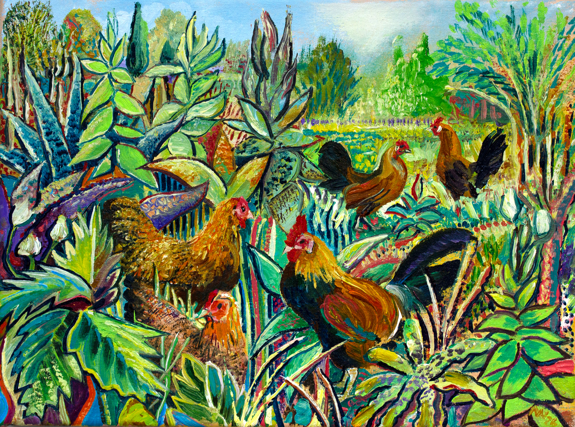 Dutch_Bantams_in_Summer_garden_copy